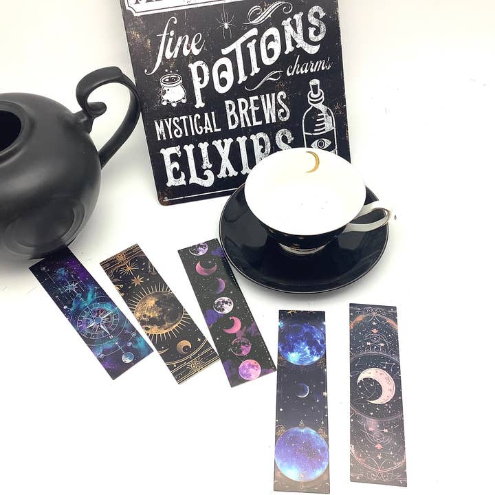 All Little Cute Things - Venta al por mayor Marcapáginas - Té y marcador con paquete de té francés Celestial Luna Estrellas1