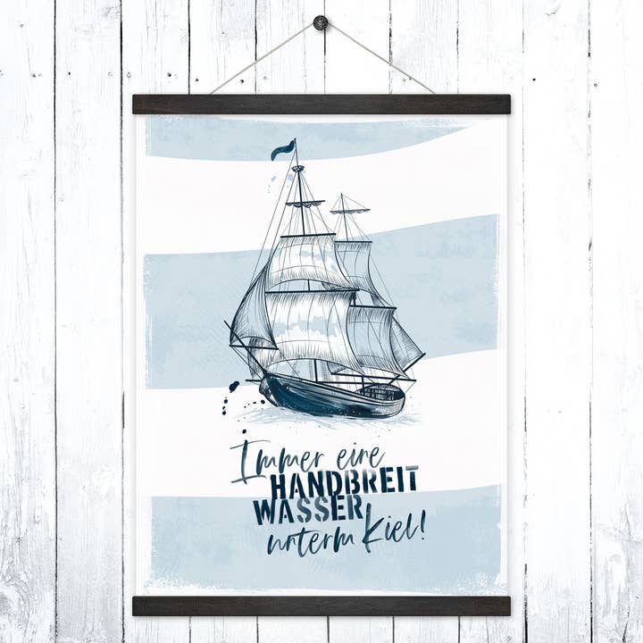 Maritime plakat A3+ plakatstrimler i et sæt - håndbredde af vand for engroshandel hos chili type