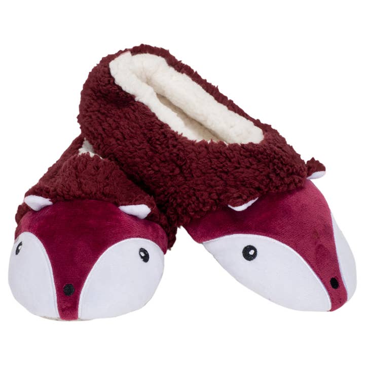 Fox Plush Lined Non Slip Fuzzy Soft Slipper - Large for wholesale by Dicksons