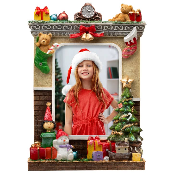 Cornice portafoto in resina Light Up Christmas Morning per la vendita all'ingrosso da parte di Neil Enterprises