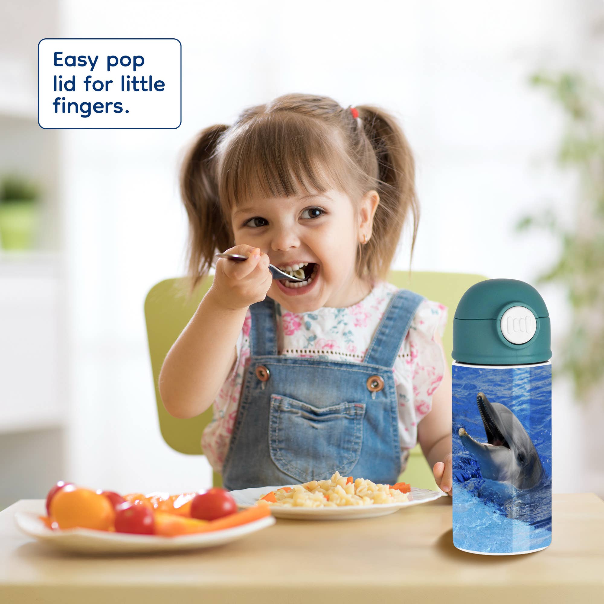 3dRose - Wholesale Water Bottle - 3dRose, Dolphin with its mouth open at Oceanographic Aquarium in Valencia, Spain, Kids Water Bottle7