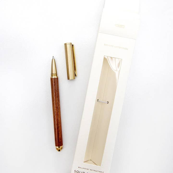 Bespoke Letterpress - Wholesale Pen - Wood Brass Pen (Boxed)1
