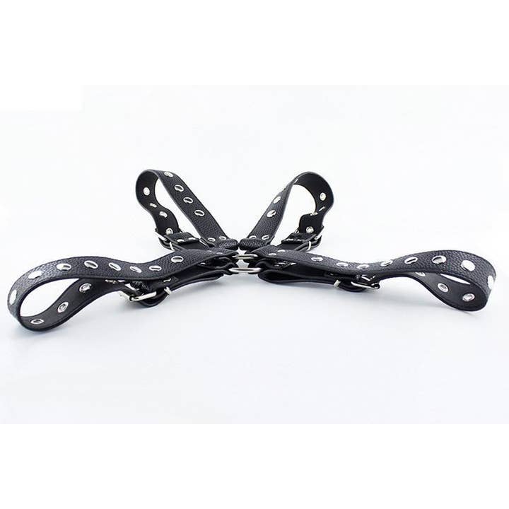 Plesur Body Products - Vente Sex toys - Harnais de poitrine - Cuir végétalien PVC X-Cross5