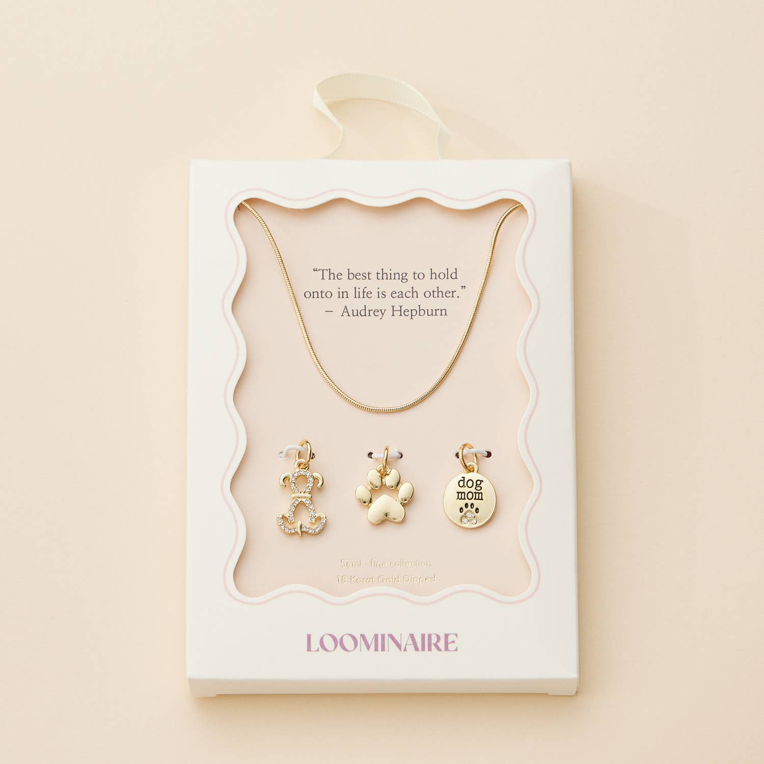 Dog Lover Charm Necklace – Gold Dipped Paw Pendant for wholesale on Faire2