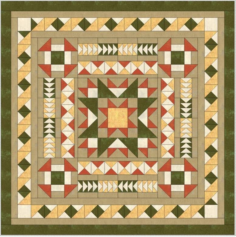 Sarah's Softies - Wholesale Craft Sewing Kit - Sarah's Centerpiece- Traditional Medallion Quilt- Pattern4