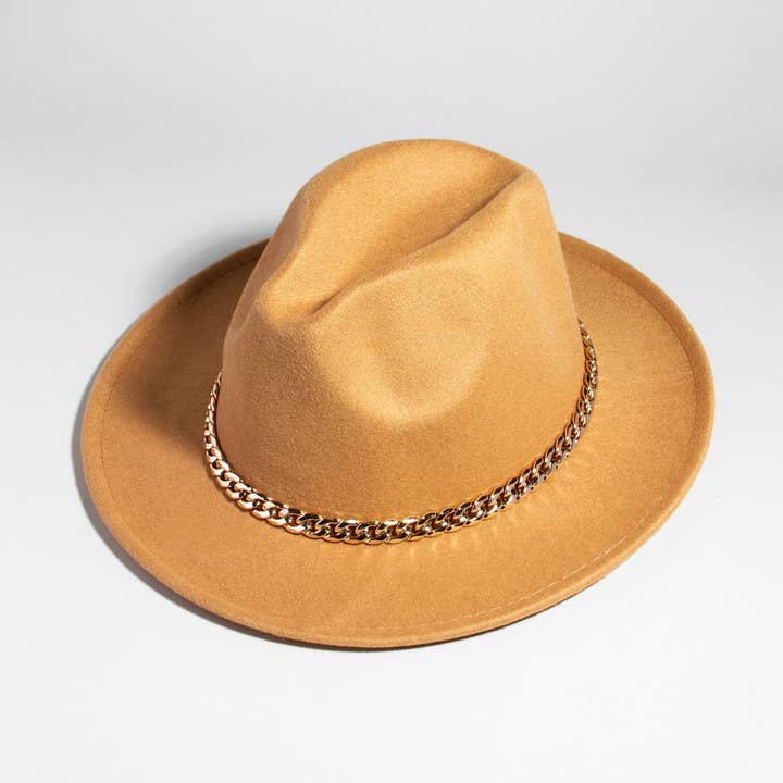 CHAIN FEDORA HAT for wholesale by Girly