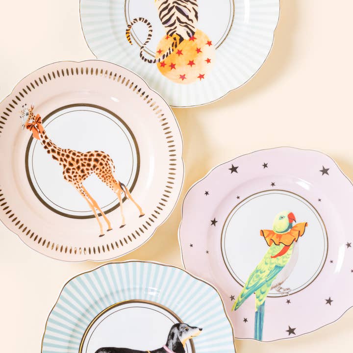 Yvonne Ellen - Wholesale Dinner Plate - Yvonne Ellen Animal Tea Plates (set Of 4)
