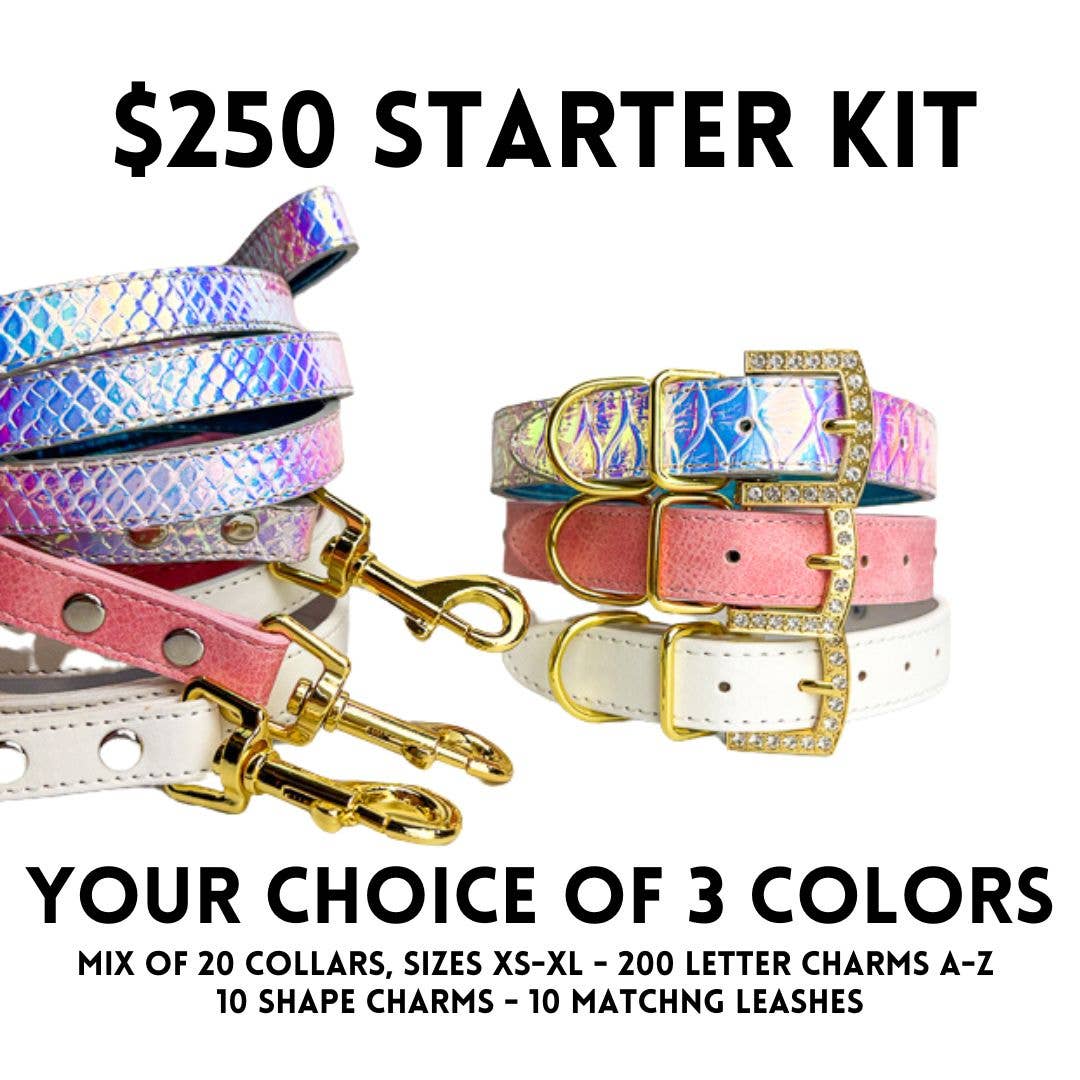 House of FurBaby - Wholesale Pet Collar - Cat/Dog - DIY Pet Collar Bar Starter Pack - Gold - 280 Pieces24