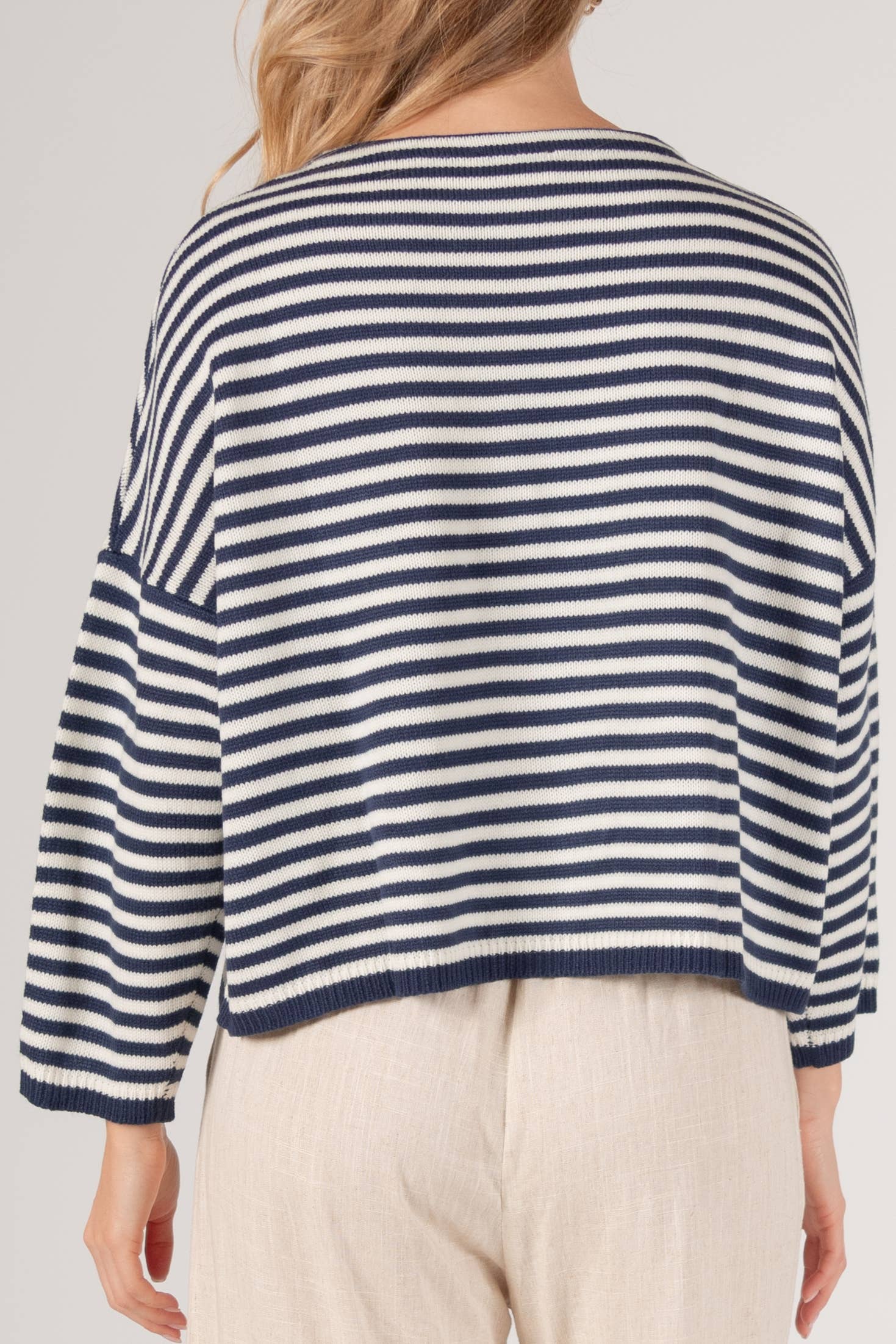 Before You Collection - Wholesale Knit Sweater - Women's - Striped T-Body Sweater28