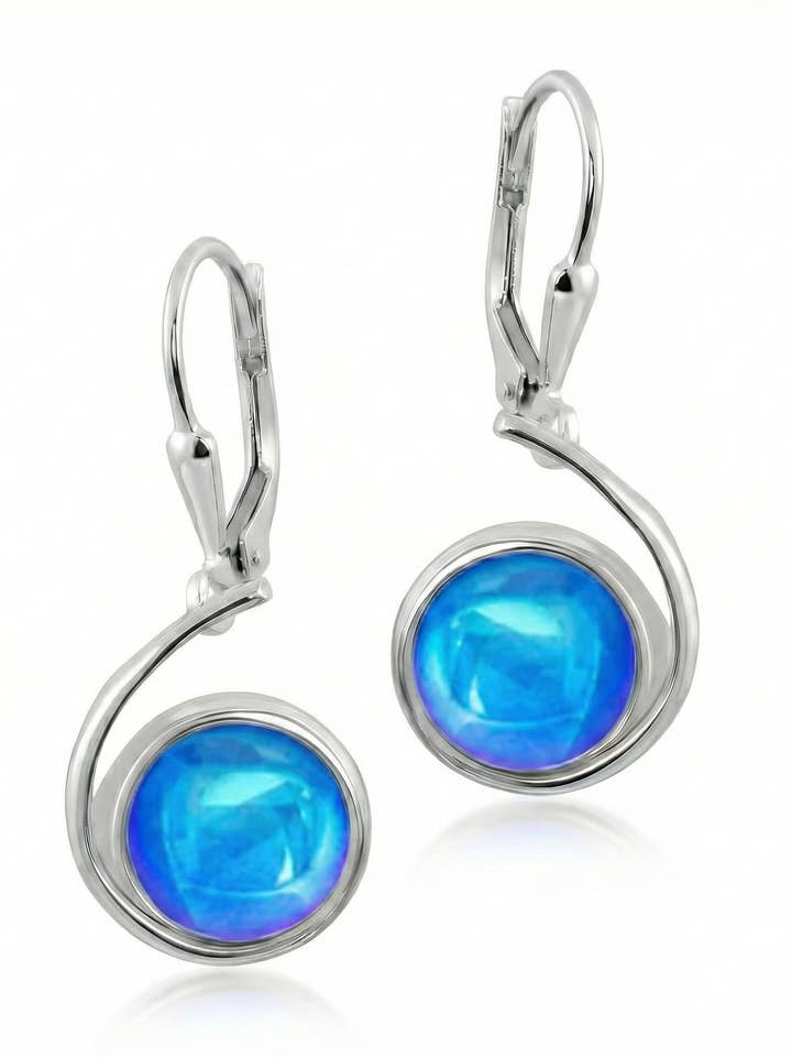 Boucles d'oreilles Wave en argent sterling pour la vente par LeightWorks