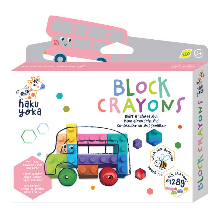 DAM - Wholesale Crayons - Kids & Baby - Haku Yoka - FULL Display Block Crayons, 9