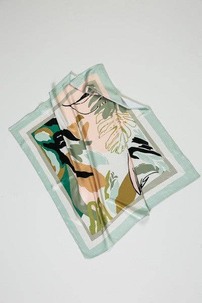 MULTI PRETTY PRINT SILKY FEEL BANDANA SCARF | 21SC369 for wholesale on Faire