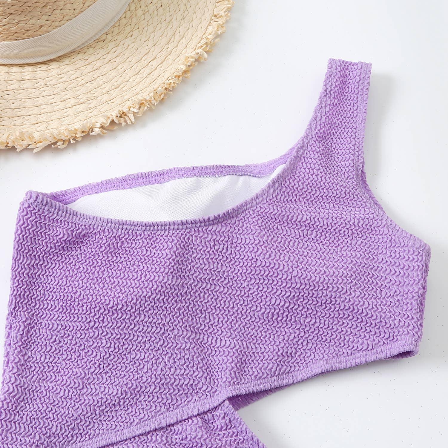 Sweetkama – wholesale One-piece swimsuit – Women’s – Wrinkle One Shoulder Waist Cut One Piece Swimwear Y2619