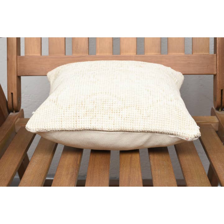 The Loom Wholesale - Wholesale Throw Pillow Cover - Beige and White Turkish Kilim Pillow in Vintage Style,...4