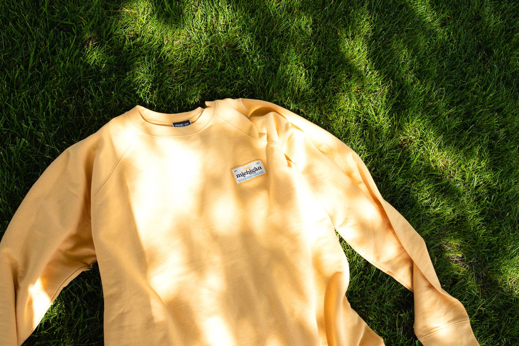 Stuck on Michigan - Vente Sweat-shirt – unisexe - Chandail ras du cou léger Michigan Patch9