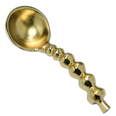 India Handicrafts Inc - Wholesale Serving Utensil - Gilded Beaded Handle Spoon