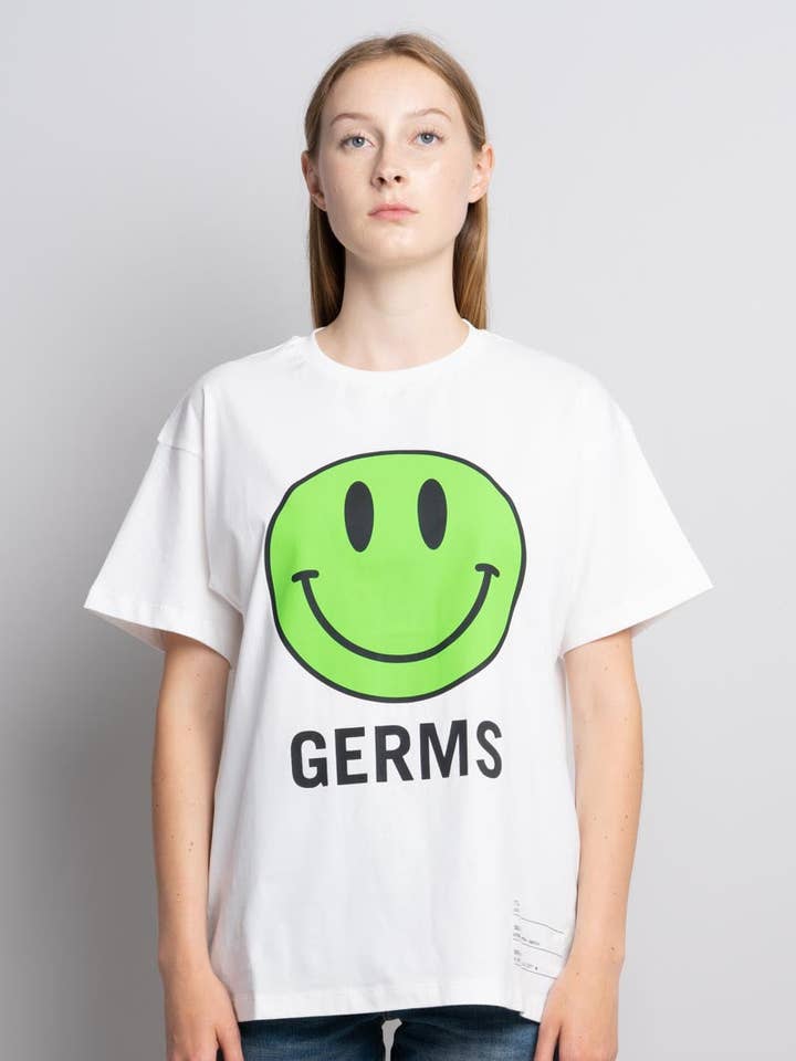 GERMS Tee - White for wholesale by Neon Denim Brand