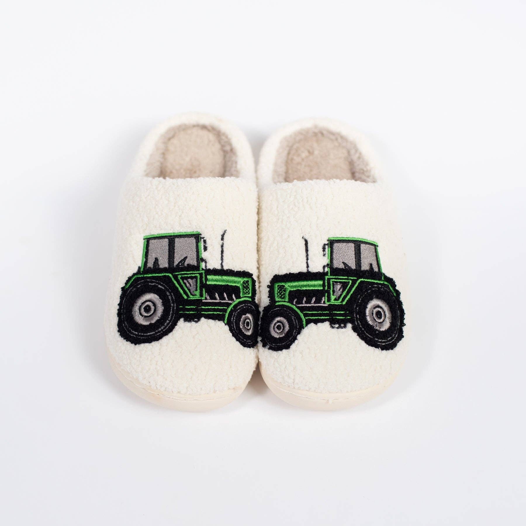 American Farm Company - Wholesale Slippers - Kids - Green Tractor Slippers - Kids0