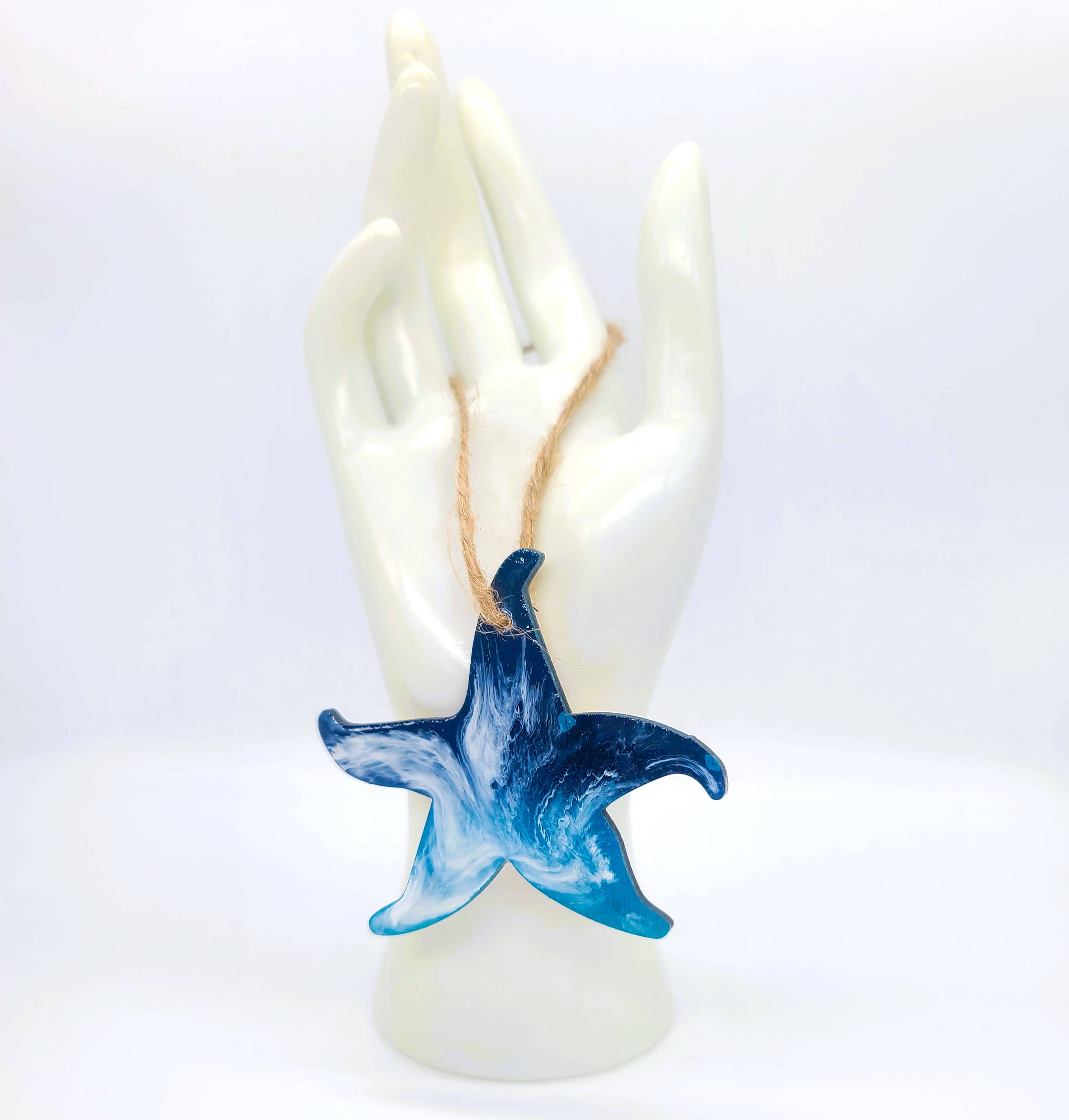 JEMS of the Sea - Wholesale Ornament - Starfish Christmas Ornament - Handmade Sea Star Resin & Wood1