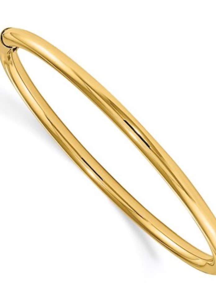 Sofia-Hinge Bangle 14K Gold Stainless Steel Waterproof for wholesale by HoopLa