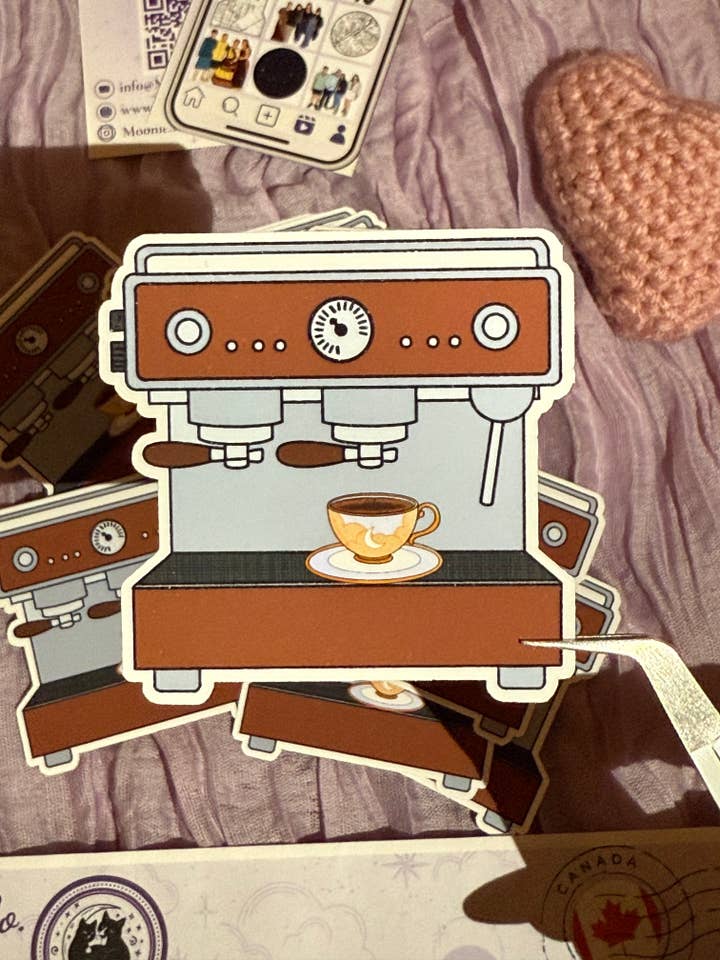 Espresso Machine Sticker for wholesale by Moonie & Nova Co.