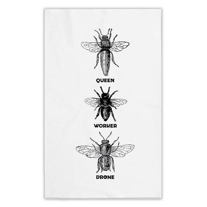 Bee Classification Tea Towel for wholesale by Fount Paper