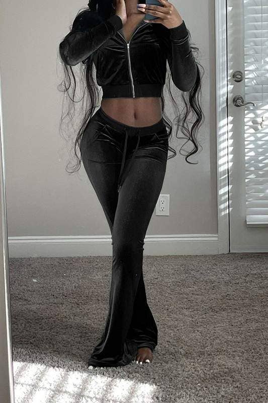 Queen Fashion – wholesale Set med topp och kjol - Dam – Velourjacka träningsset1