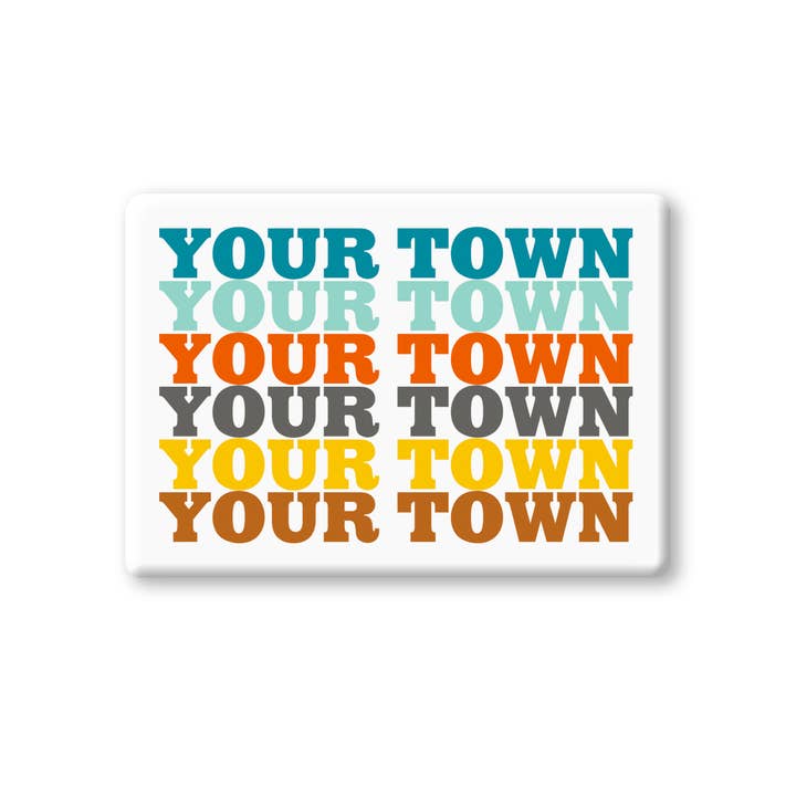 Rock Scissor Paper - Wholesale Magnet - Personalized City Ceramic Magnet - Supergraphics Repeat5