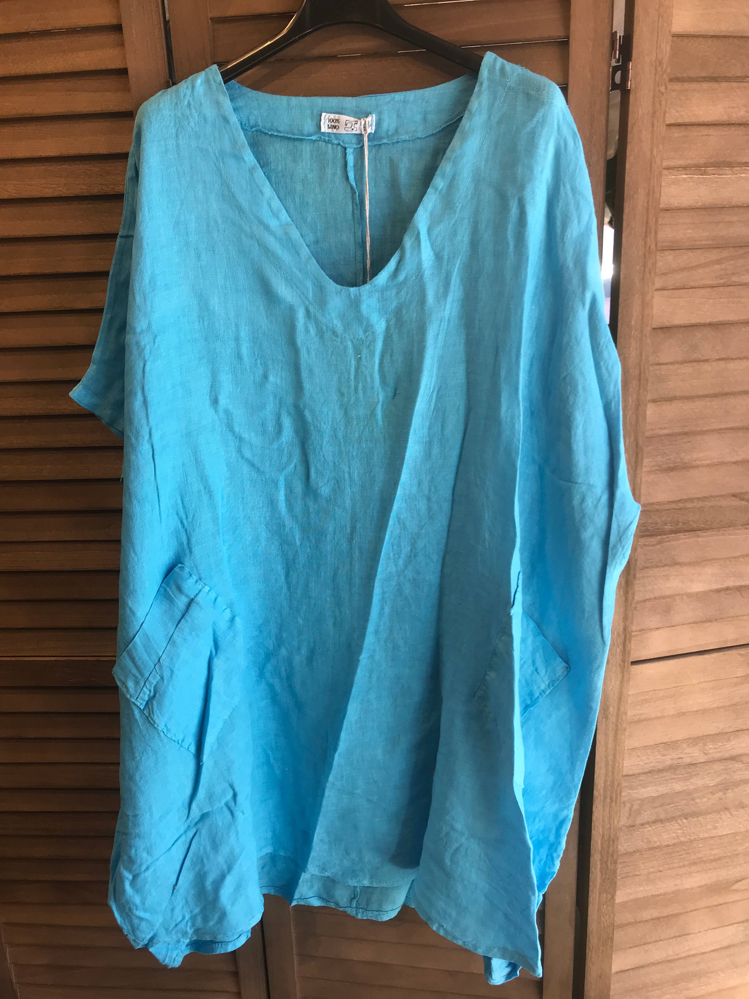 la maison des fibres naturelles - Wholesale Tunic - Women's - Tunic 62804 100% linen made in Italy28