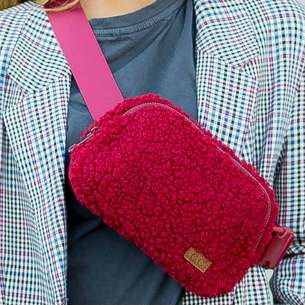 Truly Contagious - Wholesale Belt Bag - Women's - CC Sherpa Unisex Belt Bag Fanny Pack BGS005713