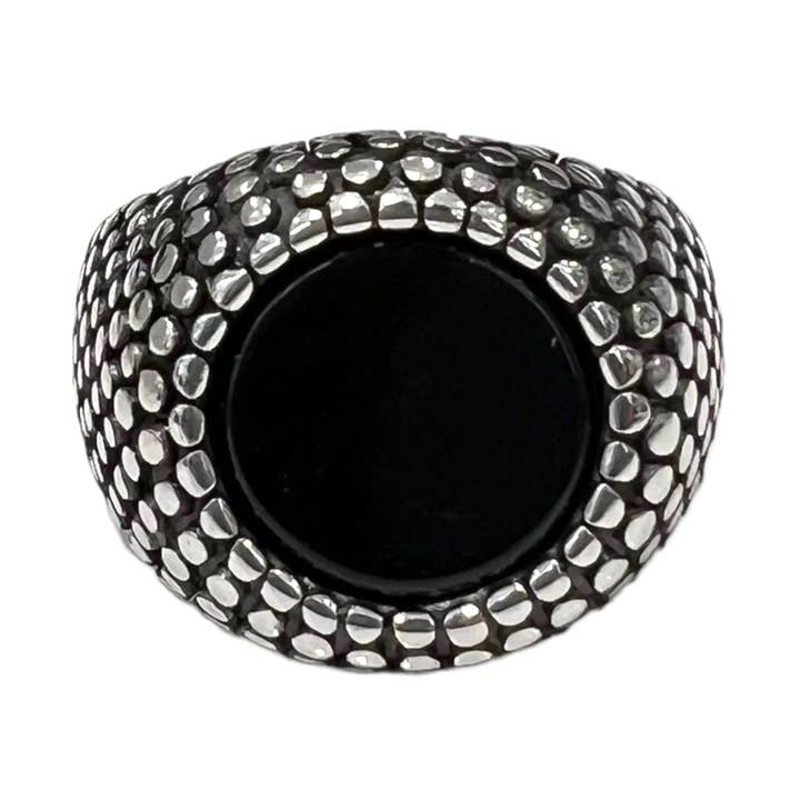 AMORINO SRL – wholesale Solitairering – Mäns prickade Ring med rund sten - MY2256D8700