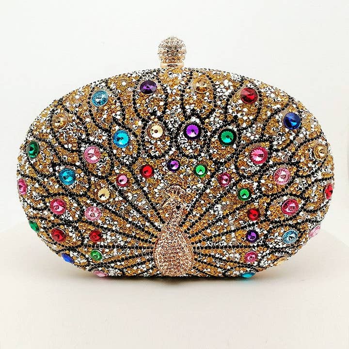UZ Wholesale Store - Wholesale Clutch Bag - Women's - Peacock Embellished Evening Clutch2