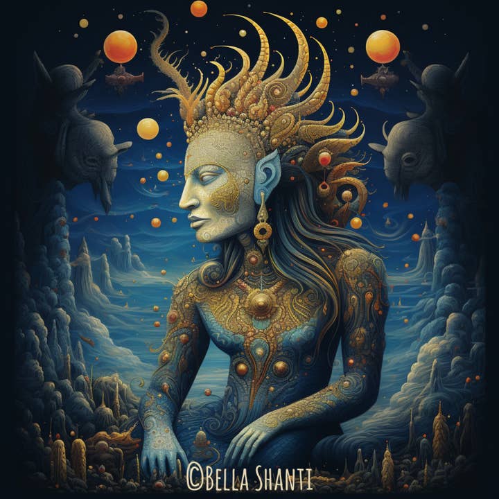 "The World of Shaman" healing ART CANVAS PRINT ready to hang for wholesale by Bella's Miracle Shop