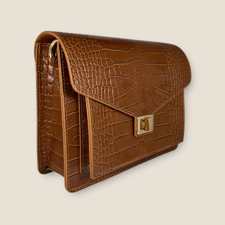 Fique The Label - Wholesale Crossbodytas - Dames - BEAU BAG | BRUIN CROCO