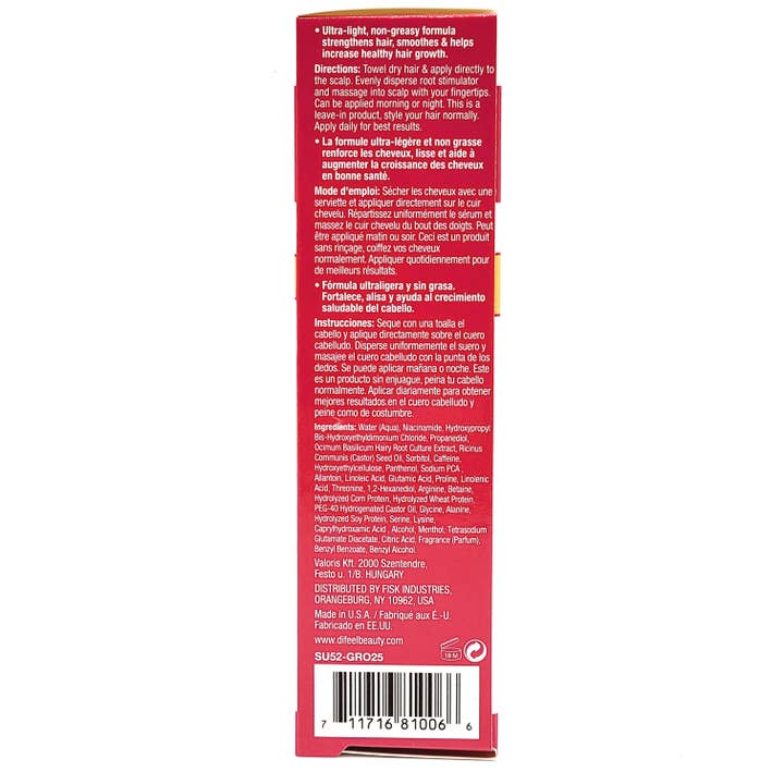 Difeel - Vente Après-shampoings sans rinçage - Stimulateur de racine sans rinçage ultra croissance 2,5 oz.