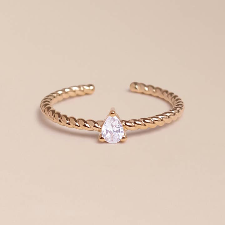 Waekura - Wholesale Single Stone/Solitaire Ring - Muguet ring - White