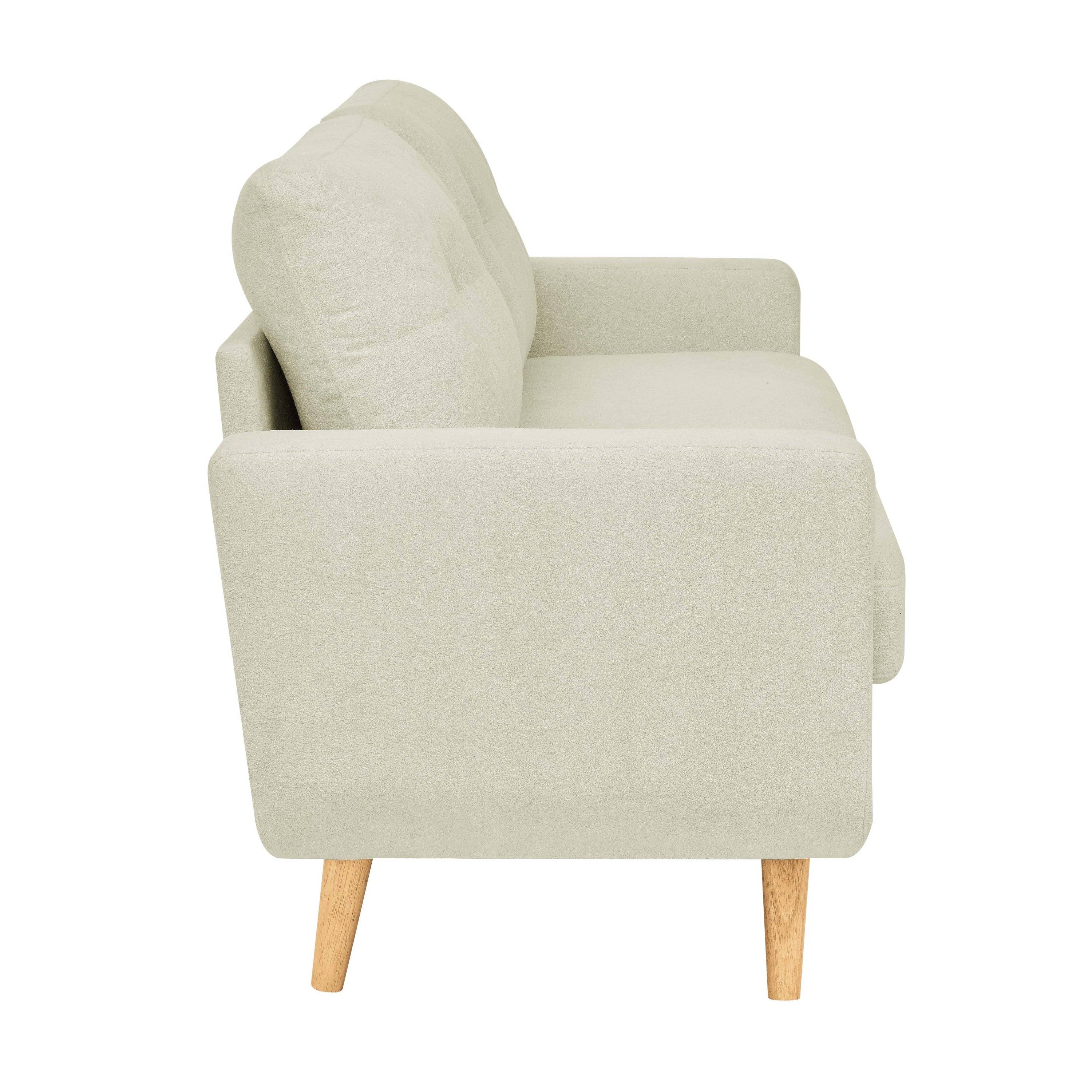 39F Inc. - Wholesale Sofa - Mid-Century 67.7in Tufted Loveseat Sofa with Wood Legs9