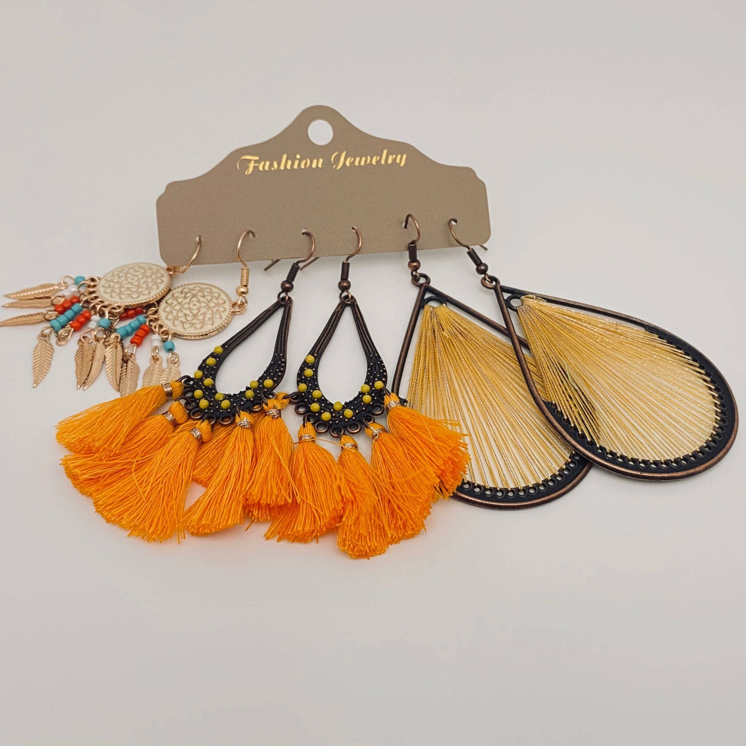 Mio Queena – wholesale Jewellery set – 3Pairs/set Boho Earrings in Different Styles - BJ32