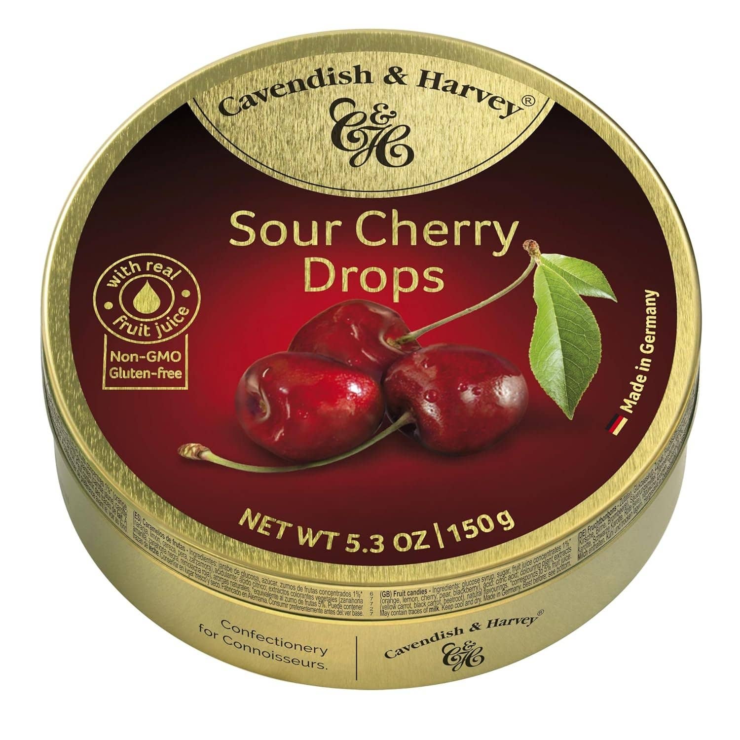 BranVx Distributors - Wholesale Hard Candy - Cavendish & Harvey Sour Cherry Travel Tins – Holiday Gift 5.3 Oz0