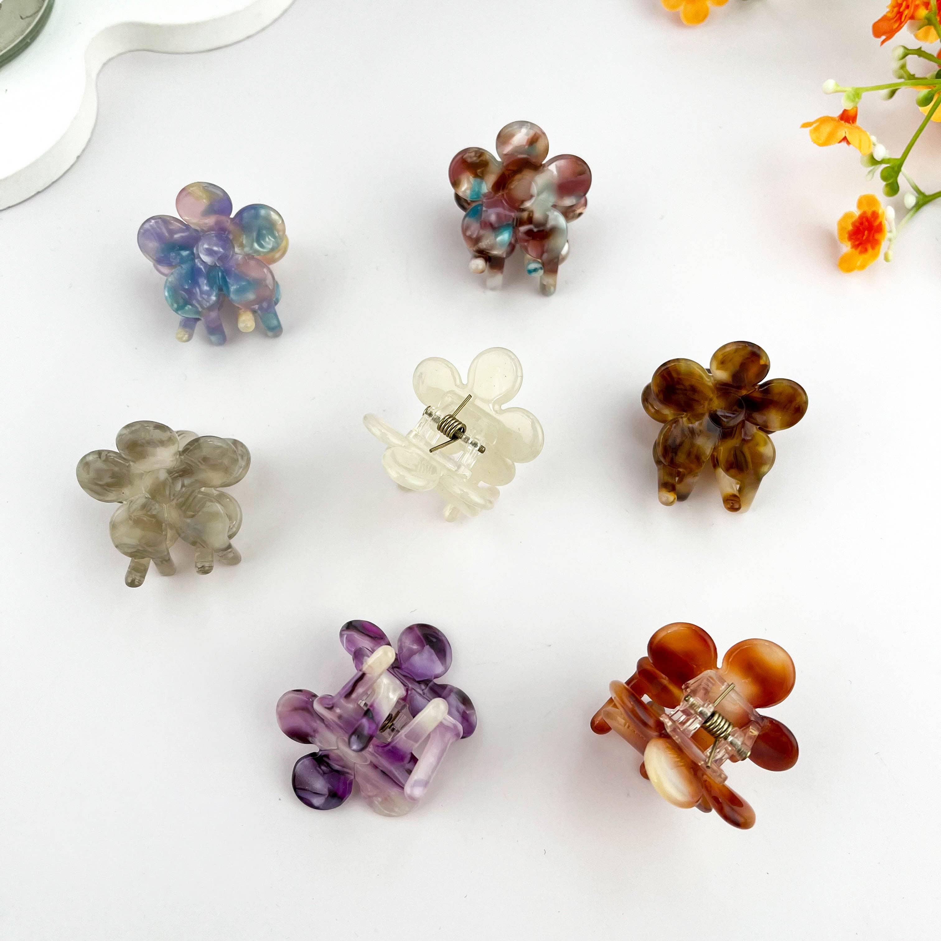 mildstyles - Wholesale Hair Clip - Women's - Mini Floral Acetate Hair Claw Clip6
