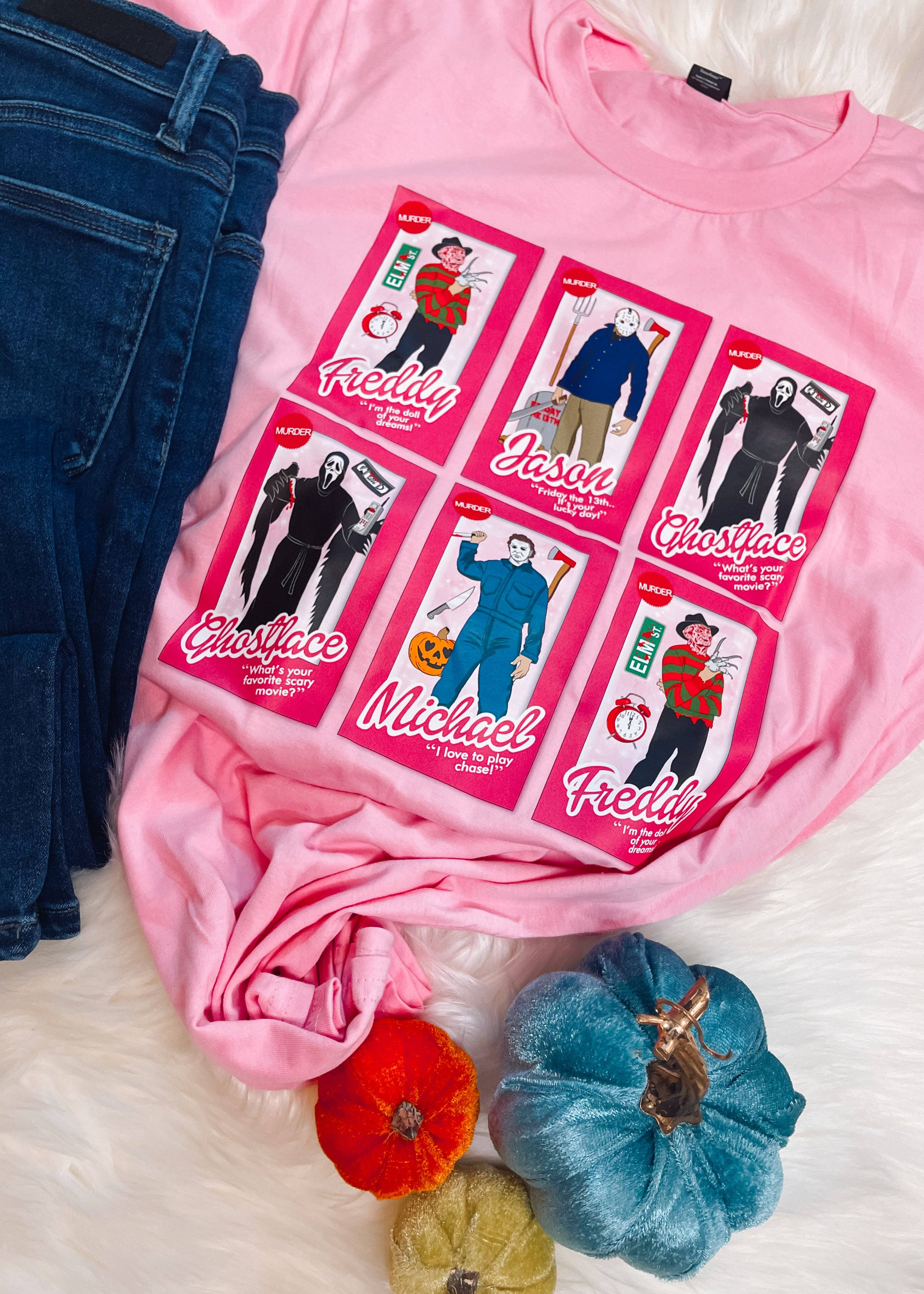 The Sassy Owl - Wholesale Screen Printed T-Shirt - Women's - Horror Movie Characters Barbies Graphic Tee (S-2XL)4