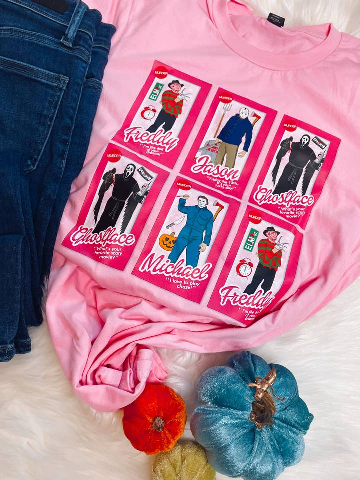 The Sassy Owl - Wholesale Screen Printed T-Shirt - Women's - Horror Movie Characters Barbies Graphic Tee (S-2XL)4