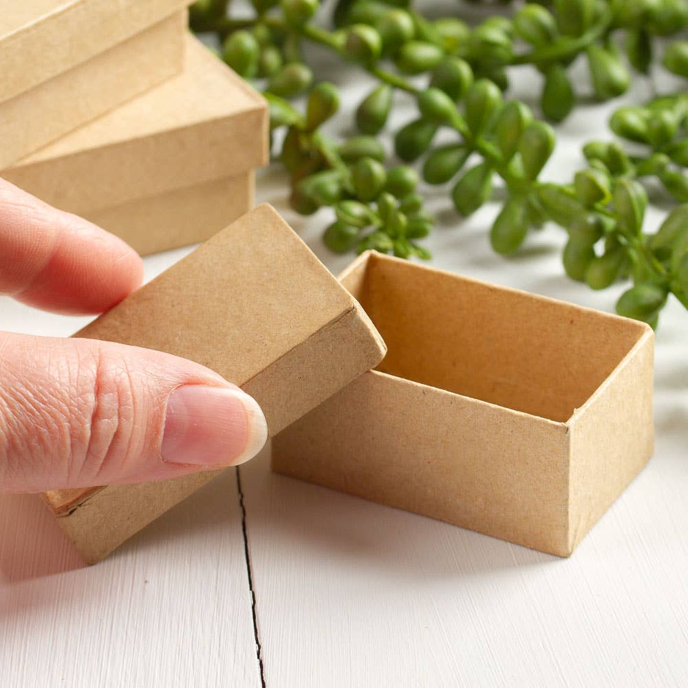 Factory Direct Craft - Wholesale Gift Box - Premade Mini Rectangle Paper Mache Box - 2-1/4 x 1-1/2 x 14
