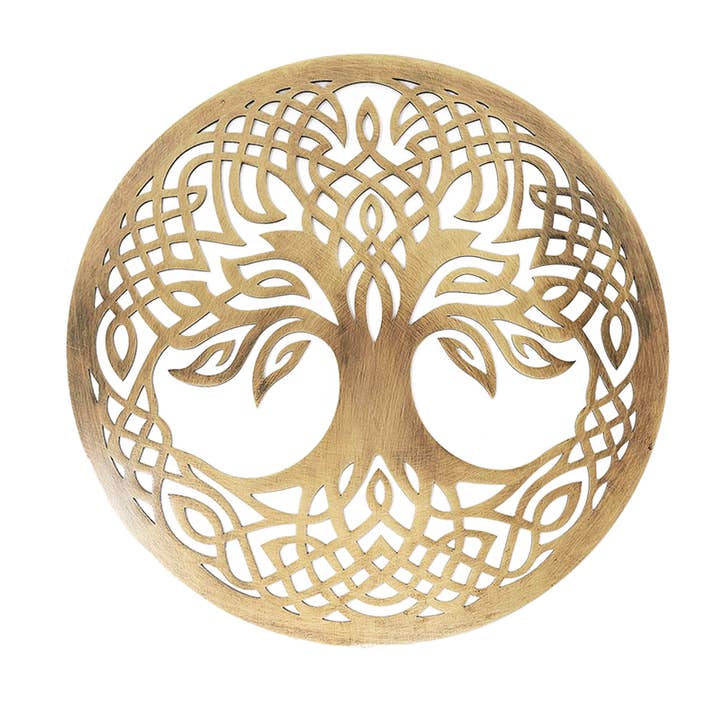 Circular Celtic Tree of Life Wall Hanging - Black or Antique for wholesale by Dublin Gift Company
