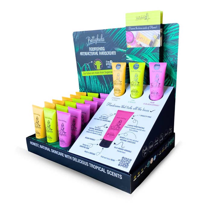 BettyHula – Engroshandel Håndcreme/lotion – • NY CDU Counter Display Unit håndcreme pakke