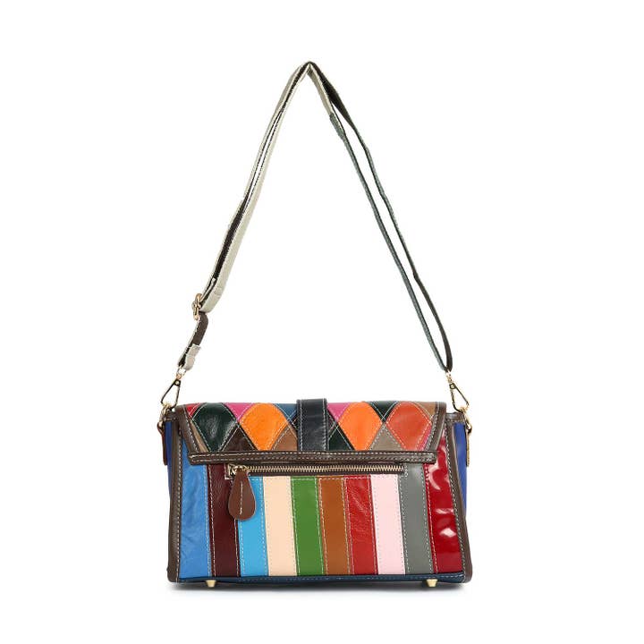 Multi Genuine Leather Patchwork Shoulder Bag for wholesale on Faire2