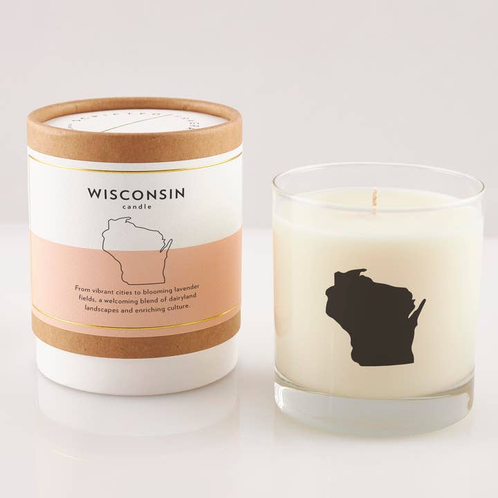 Wisconsin State Sojakerze für den Großhandel von Scripted Fragrance