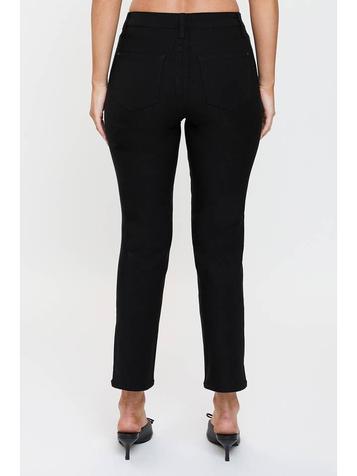 YMI – wholesale Byxor - Dam – Högmidjade Hyperstretch Beskurna Raka Byxor-P0412313