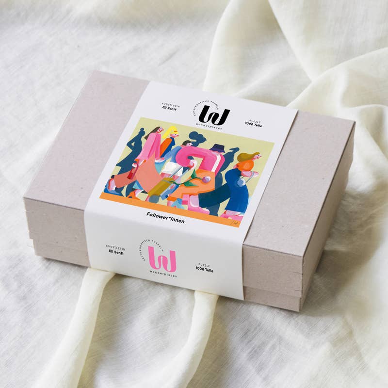 Wonderpieces - Wholesale Puzzle - Adult - »Follower*innen« Puzzle | Illustration Jill Senft1