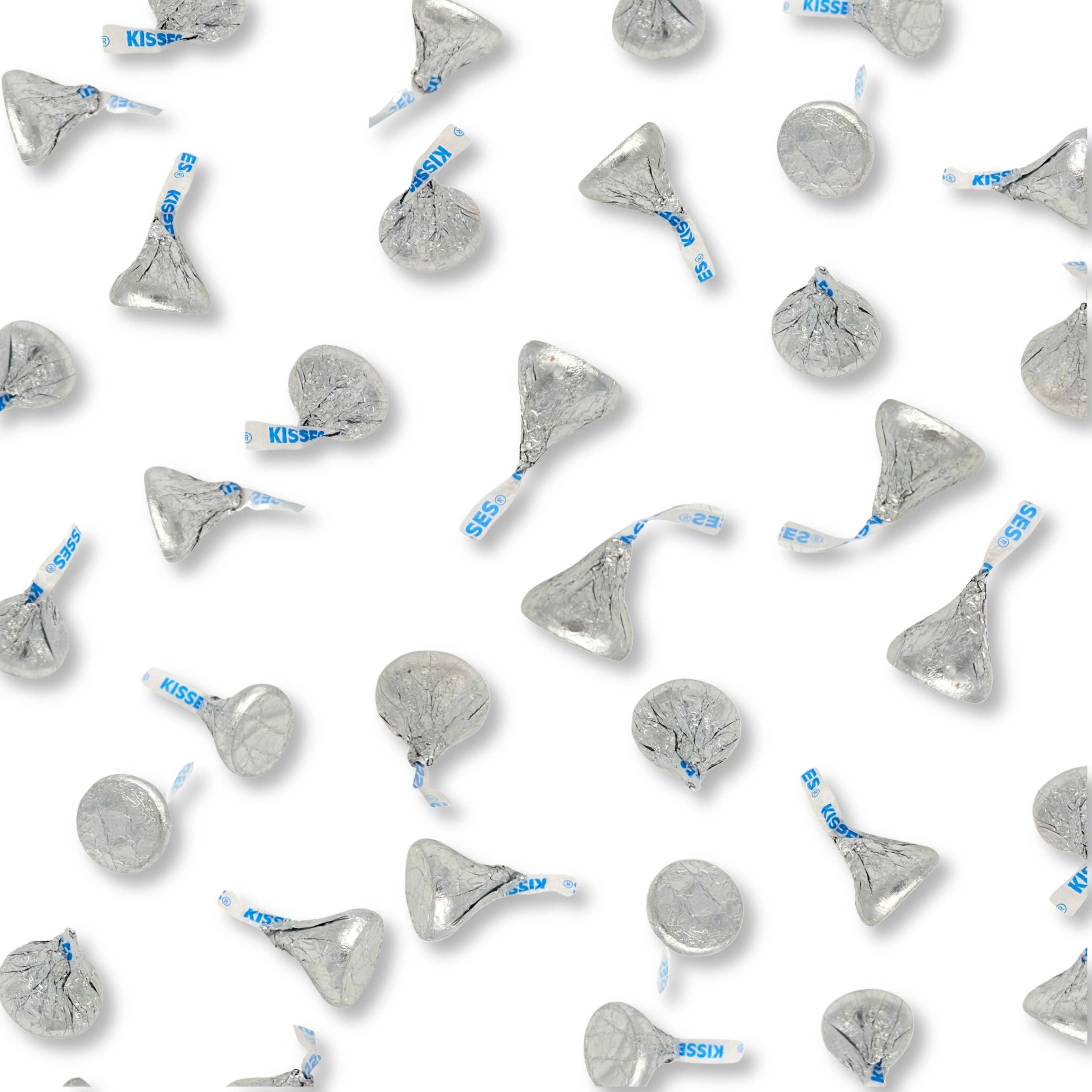 Candy In Bulk - Wholesale Chocolate - Hershey's Kisses Milk Chocolate – Silver Foils – Bulk Value Pack1